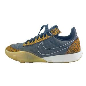 Nike Waffle Racer 2X Yellow Leopard Lace Up Low Top Athletic Sneakers Shoes 9.5